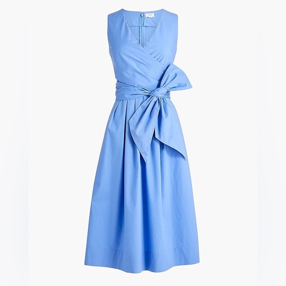 J. Crew Dresses & Skirts - J.Crew V-neck wrap dress stunning blue | size 10